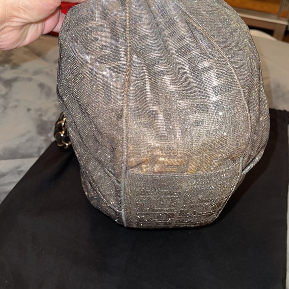 ❌ SOLD❌ FENDI ZUCCA MIA HOBO WITH GLITTER pristine condition *RARE FIND* Gorgeou - Picture 7 of 16